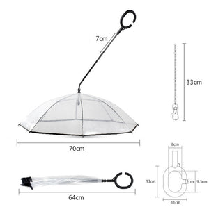 Hot Selling Transparent Pet Supplies Adjustable Pet C Type Umbrella