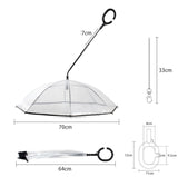 Hot Selling Transparent Pet Supplies Adjustable Pet C Type Umbrella