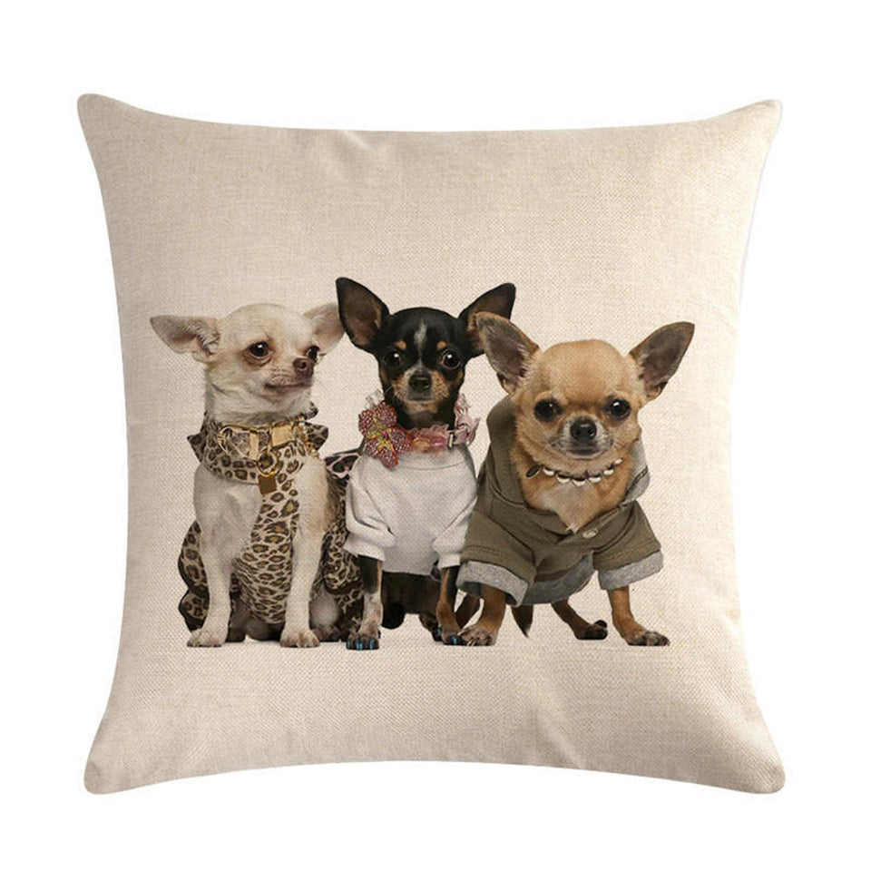 Simple Fashion Cute Pet Printing Pillowcase