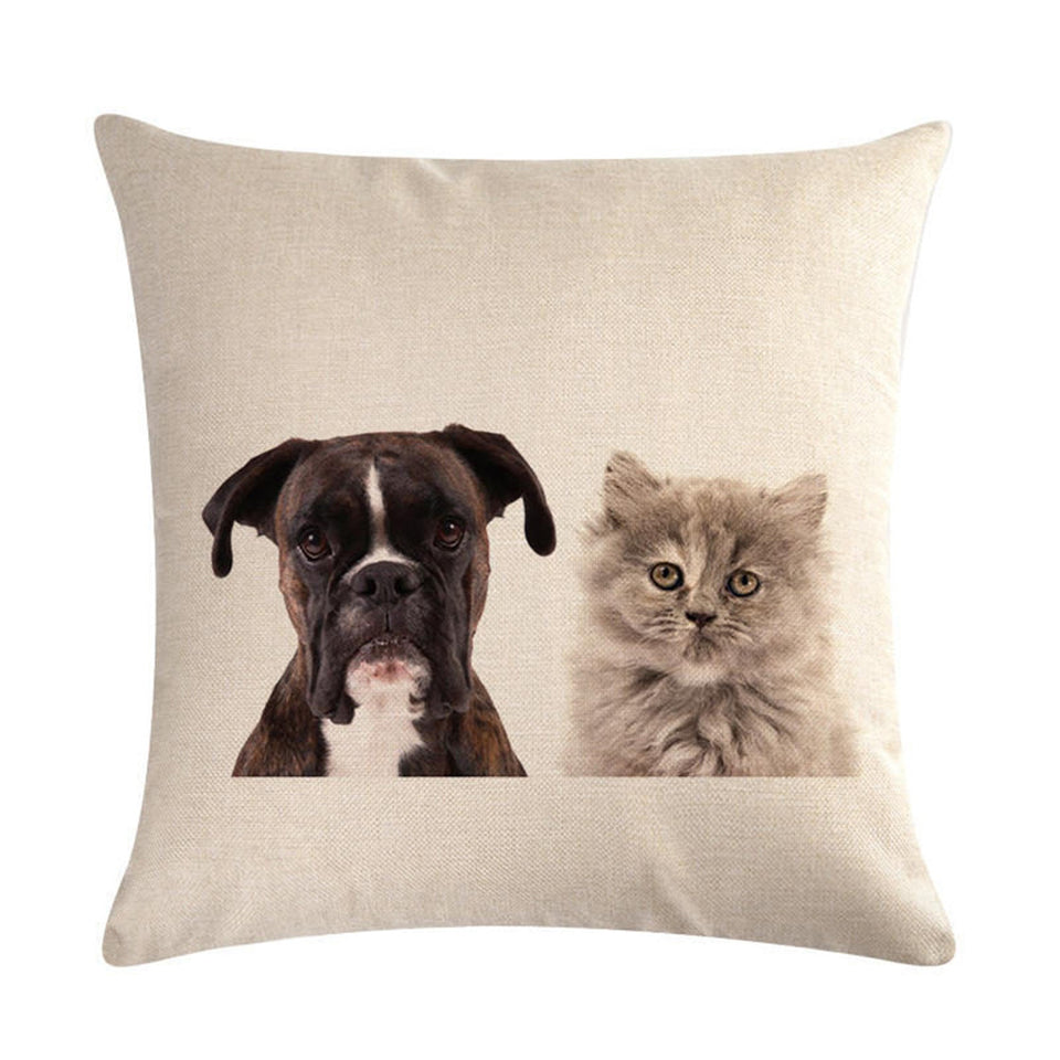 Simple Fashion Cute Pet Printing Pillowcase